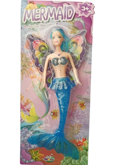 Oyuncak 32 Cm Işıklı Deniz Kızı Bebek Kız Çocuk Oyun Ve Hediye Seti