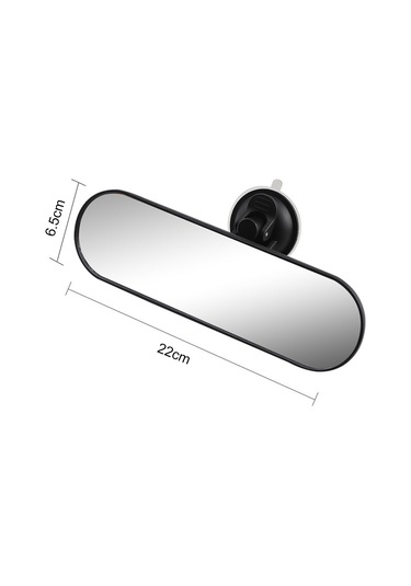Skycity Plastik Siyah Geniş Görünümli Yüksek Kaliteli Süpürgeli Arka Görüş Aynası 22x6.5cm