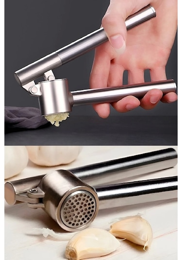 Sarımsak Ezici Konics Yuvarlak Paslanmaz Çelik Ezme Aparatı Presi
