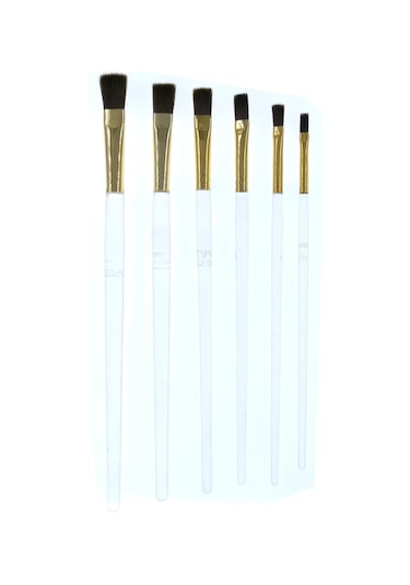 Art&art Şeffaf Gövdeli Düz Fırça Seti 6'lı