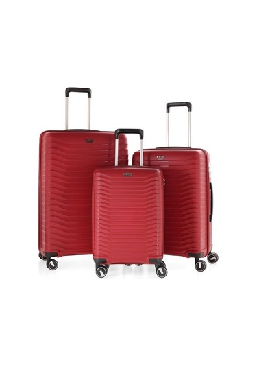 Ççs 5235 Polipropilen 3 Lü Valiz Seti Bordo