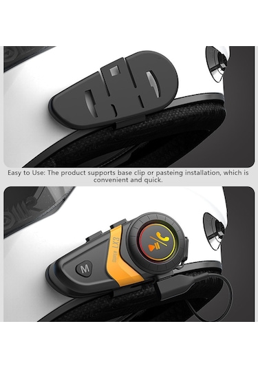 Hallow Super LX3 Bluetooth 5.0 Motosiklet İnterkom Sarı