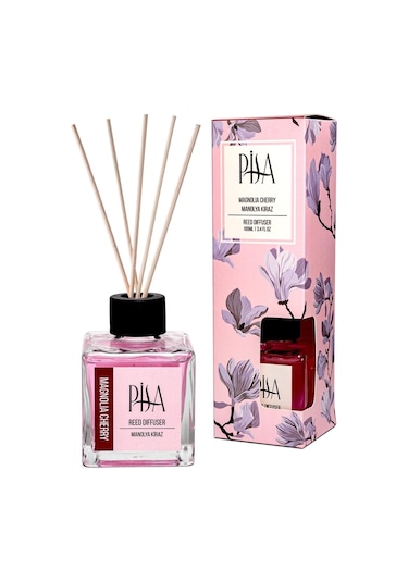 Pisa Manolya Kiraz Bambu Çubuklu Oda Kokusu 100 ML + Manolya Oda Kesesi 20 G