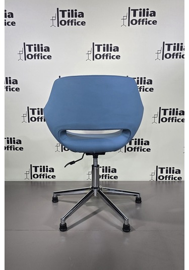 Monaco Çalışma Kesim Koltuğu Konik Sabit Ayak Açık Mavi