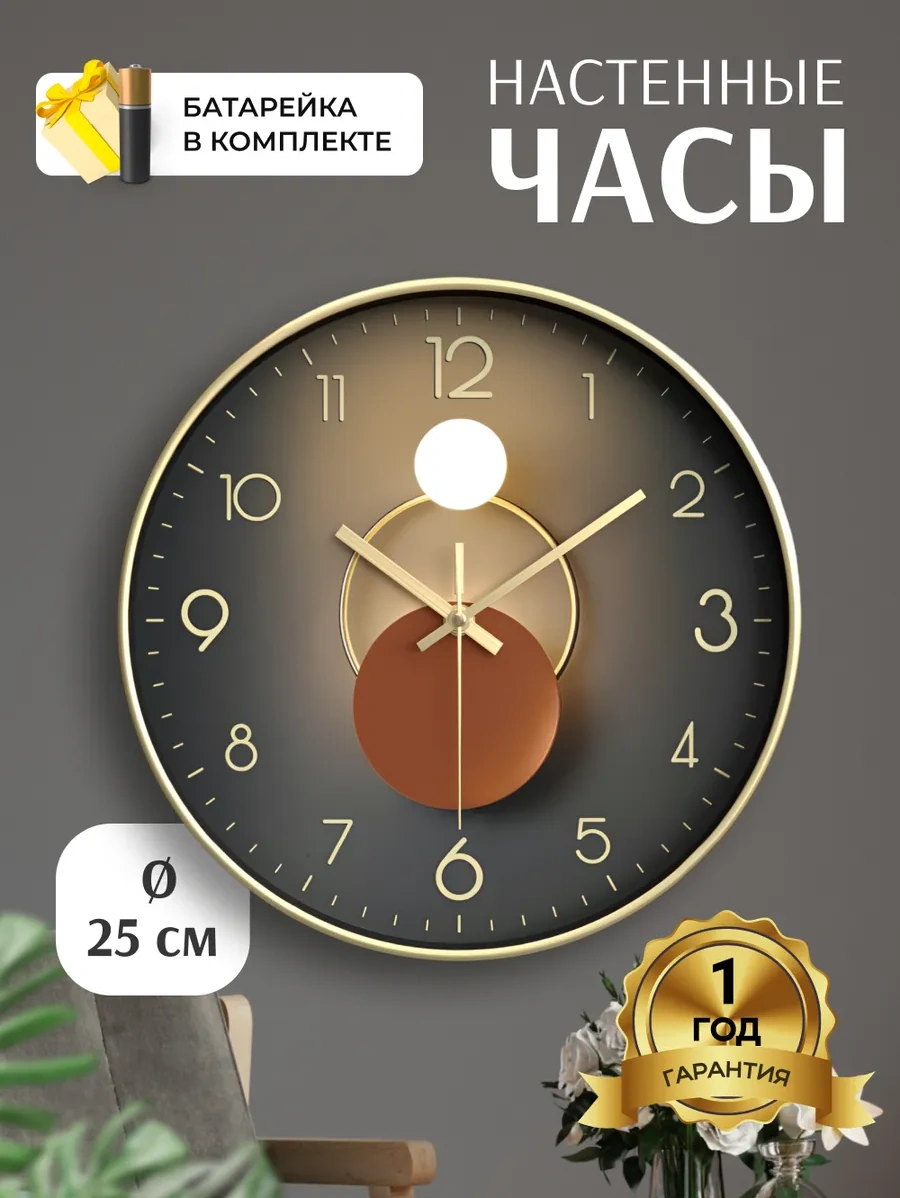 Artclock Sessiz 25 Cm Rakamlı İç Mekan Duvar S 242989424 Altın Rengi