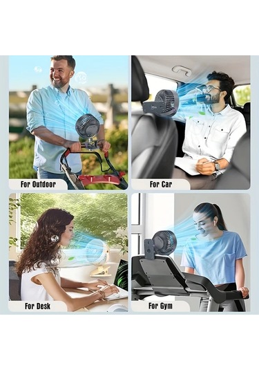 Willowhaven 2025 Tip B Mini Usb Klipsli Taşınabilir Fan Çok Fonksiyonlu Kamp Ofis Spor Hediyesi