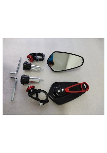 Motosiklet Katlanabilir Gidon Ayna Universal Ayarlanabilir Red