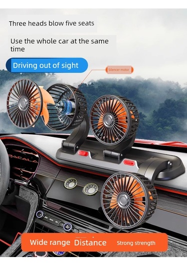 12v Çakmak Girişli Üç Fanlı Büyük Boy Araba Vantilatörü - Park Levhalı Ve Sessiz Um12240-5 Yurt Dışından