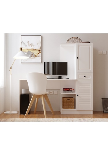 Rabi Mobilya İzel Country Çalışma Masası Beyaz