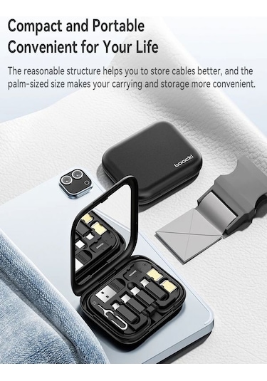 Aynalı, Standlı 8 İn 1 Çok İşlevli Type-c, Usb, Micro Lighting Po