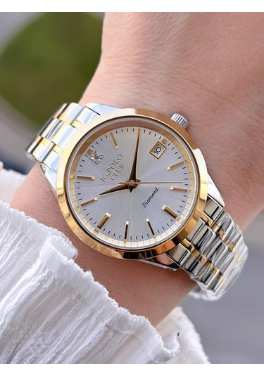 Jg.polo Club Çelik Kasa & Kordon Kararma Ve Renk Atma Yapmaz Kadın Kol Saati+bileklik Jg04361.4 Sarı