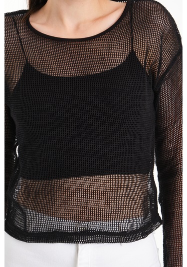 By Papi Kare File Bluz Siyah