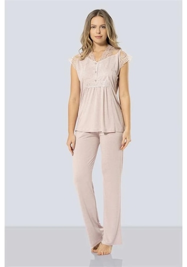Türen 3294 Lohusa Pijama Takımı - Pudra