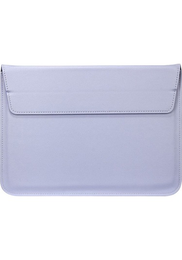 Macbook Pro 14 İnç M3 A2992 A2918 Uyumlu Deri Mıknatıslı Çanta Stantlı Şık Tasarım Lila