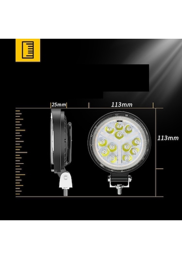 Off Road 16 Led Çalışma Lambası Drl Sarı Renk Flash Sis Farı