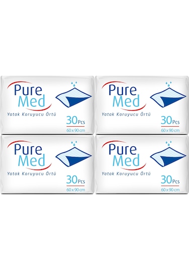 Puremed Hasta Yatak Koruyucu 4 x 30'lu 60 x 90 CM