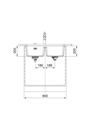 Maris Mrg 120-35-35 Avena Tezgah Altı Granit Eviye