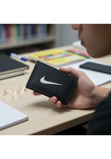 Elegance Siyah Logolu Replika Basic Spor Wallet Cüzdan 421-siyah