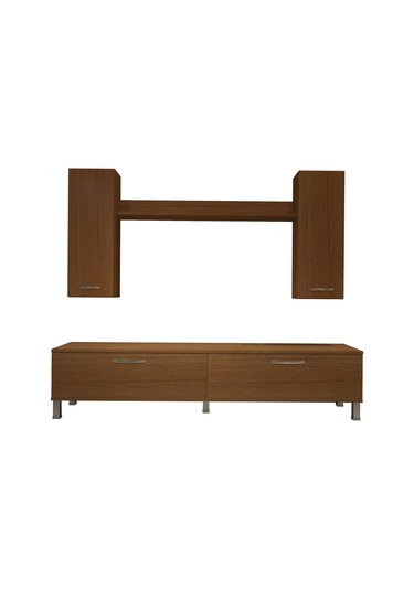 Decoraktiv Eko 7 Slm Std Krom Ayaklı Tv Ünitesi Tv Sehpası Ceviz