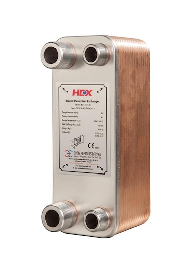 Hex Mb-01 Lehimli Tip Plakalı Isı Eşanjör (20 Plakalı)