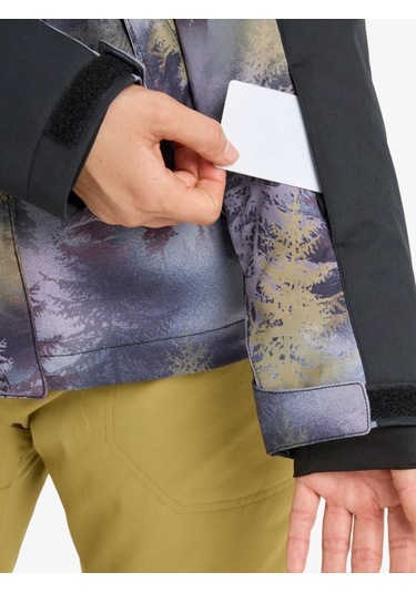 Roxy Jetty Block Jk Kadın Frost Gray - Plaid 1 Snowboard Ceketi Erjtj03528-slr1 Siyah - Mor