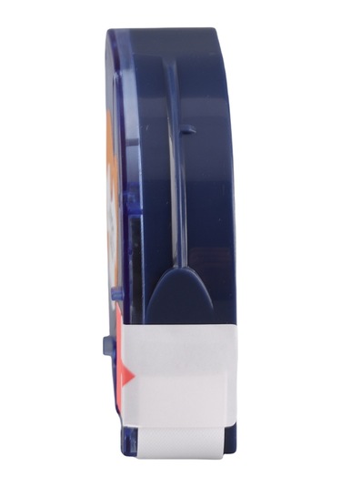 Moveevo Dymo Uyumlu Baskı Etiket Bandı, 12mmx2m, Beyaz Üzeri Siyah, Yüksek Sıkma Dayanımı, Kumaşa Ütüleyerek Uygulanır 1 Adet