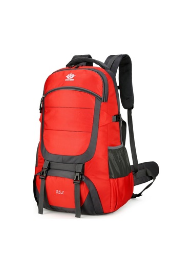 Yuntech01 Büyük Kapasiteli 85l Su Geçirmez Sırt Çantası - Kamp, Yürüyüş Ve Seyahat İçin Kırmızı