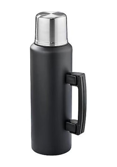 Cooker 1.5 Lt Kulplu Paslanmaz Çelik Termos Siyah