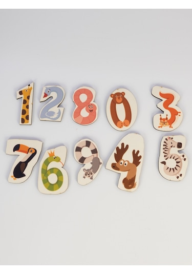 CapellaWoodWorks BulTak Puzzle Oyunu Eğlenceli Hayvanlı Sayılar R