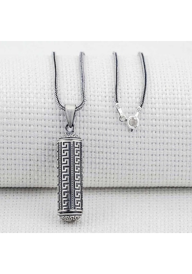 Himarry Gümüş İçi Açılabilen Muska Kabı Cevşen Kolye Beyaz