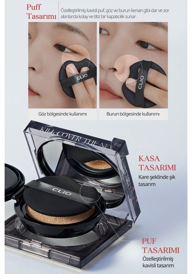 Clio Kill Cover The New Founwear Cushion + Refill SPF50+ 2.5 Ivory