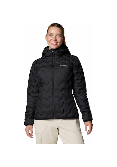 Columbia Wk2769 Delta Rıdge Iı Down Hooded Jacket Kadın Siyah Mont Siyah Siyah