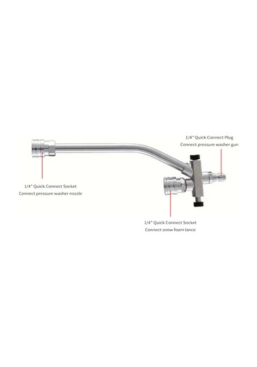 Yifomall "304 Paslanmaz Çelik Köpük Topu Ve Basınçlı Yıkayıcı Çift Uçlu Aksesuar Seti - 5 Nozul Dahil"