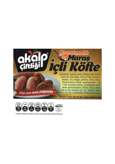 Akalp Çiftliği Kızartmalık İçli Köfte 6 Adet
