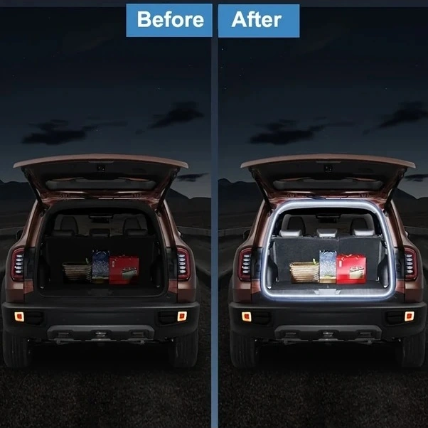 Trendooze Turcoshop11 Beyaz Led Neon Bagaj Dekoratif Aydınlatma Strip Sedan Suv 12v