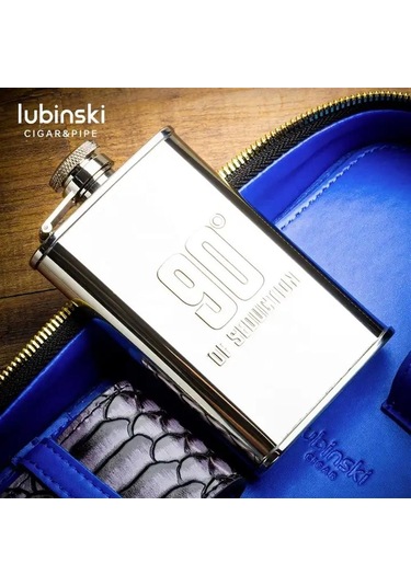 Lubinski Deri Seyahat Puro Çantası Siyah Çakmak-kesici-matara Set