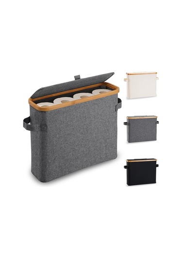 Tuvalet Kağıdı Kapalı Depolama Sepeti Bambu