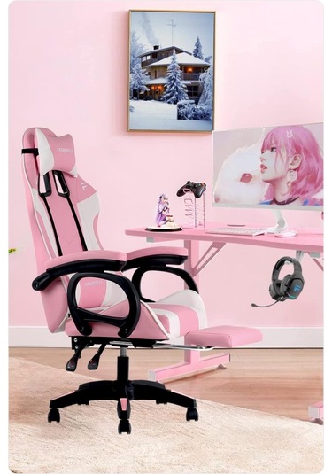 Fashcolle Dynamic Pink Masajlı Oyuncu Koltuğu Pembe