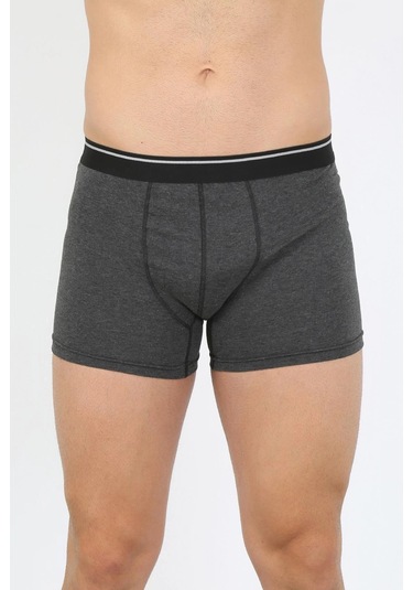 Giyim Erkek Pamuk Likralı Boxer Antrasit Antrasit