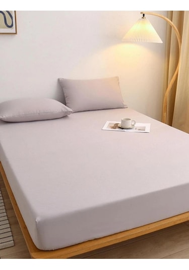 Totem Ranforce Yastık Kılıflı Lastikli Çarşaf Takımı 100 X 200 Tek Kişilik Açık Gri