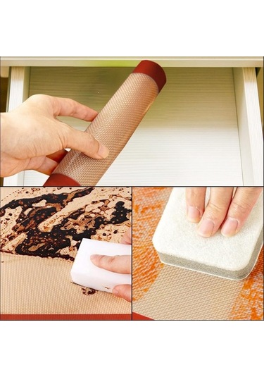 Ulzyvf Yapışmaz Tekrar Silikon Pişirme Pişirme Matı Matı Kullanılabilir Kırmızı Kırmızı Adet 3 İf Kırmızı