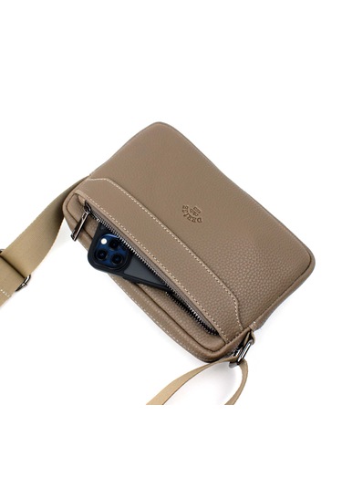 Unisex Vizon Orta Boy Askılı Postacı Omuz Çantası Vizon