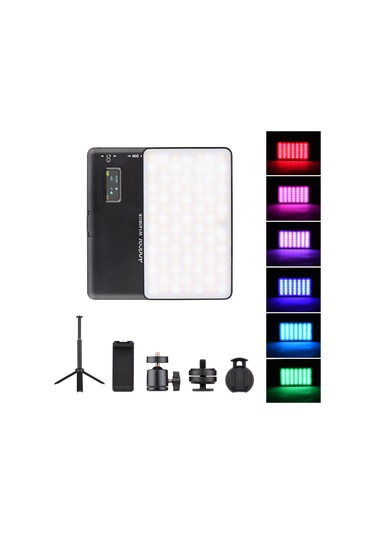 Andoer W140 Rgb Cep Video Konferans Led Video Işık Kiti Siyah Siyah