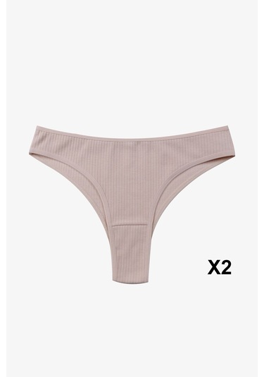 Kadın 5'li Fitilli Brazilian Külot Ko4005ftl Siyah