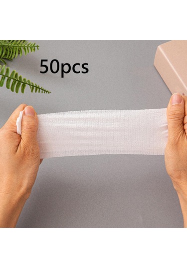 Suntek 50 Adet Tek Kullanımlık Spa Yüz Bantlar Headwraps Beyaz