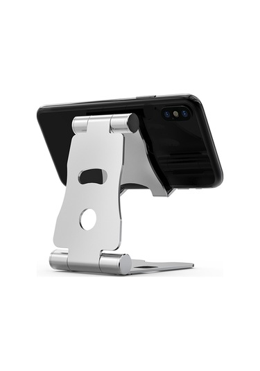 Xiyyadms Alüminyum Alyuminyum Telefon Tutucu 76a - Tüm Telefonlar İçin Uyumlu İphone, Samsung, Huawei Vs. - Masaüstü/gece Sandalyesi Kullanıma Uygun - Gümüş Renk GÜMÜŞ