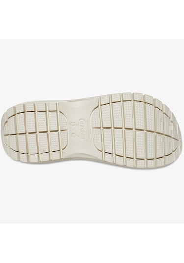 Crocs Classic Mega Crush Kadın Krem Sandalet Düz 207989 Krem