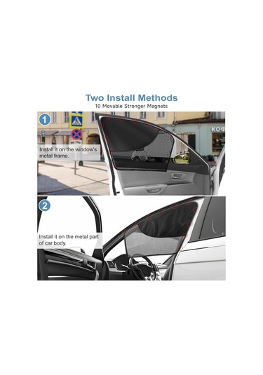 Suofeng Araba Pencere Güneşlik: Çift Katlı Magnetlı, Isı Ve Uv Engeli, Kombine Sürücü + Arka Pencere 2 Adet