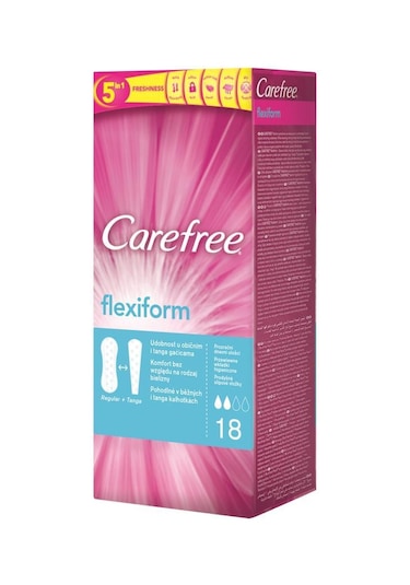 Carefree Refresh Flexi Form 2 in 1 Günlük Ped 18'li