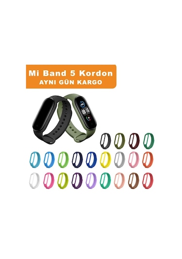 Xiaomi Mi Band 6 - Mi Band 5 Akıllı Bileklik Kyver Silikon Kordon